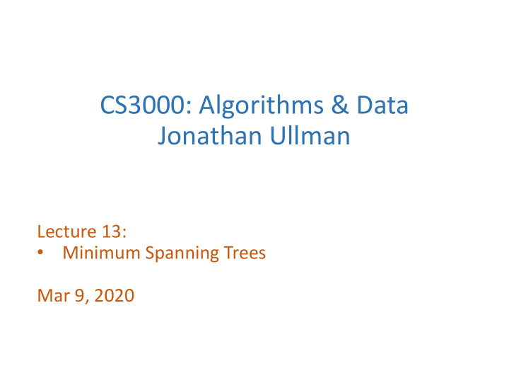 cs3000 algorithms data jonathan ullman