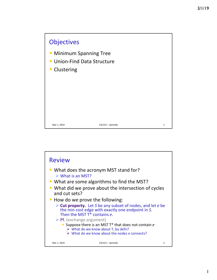 objectives