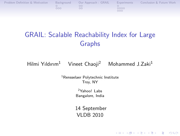 grail scalable reachability index for large graphs