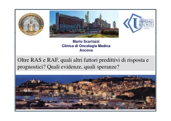 Oltre RAS e RAF quali altri fattori predittivi di risposta e  Oltre RAS e RAF, quali altri fattori