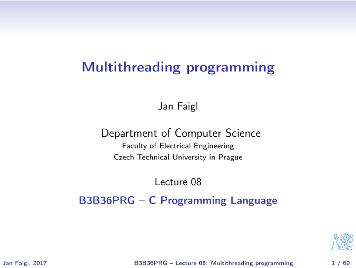 multithreading programming