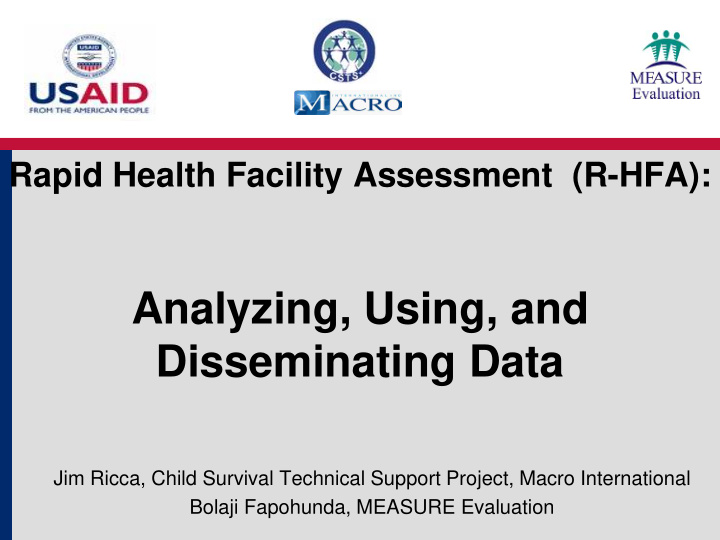 analyzing using and disseminating data