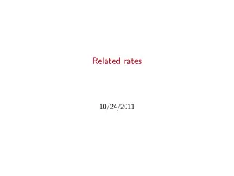 Related rates  10/24/2011  Example  Suppose you has a 5m ladder resting against a wall.  5m