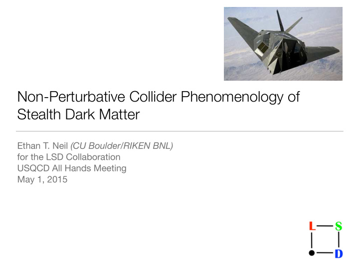 non perturbative collider phenomenology of stealth dark