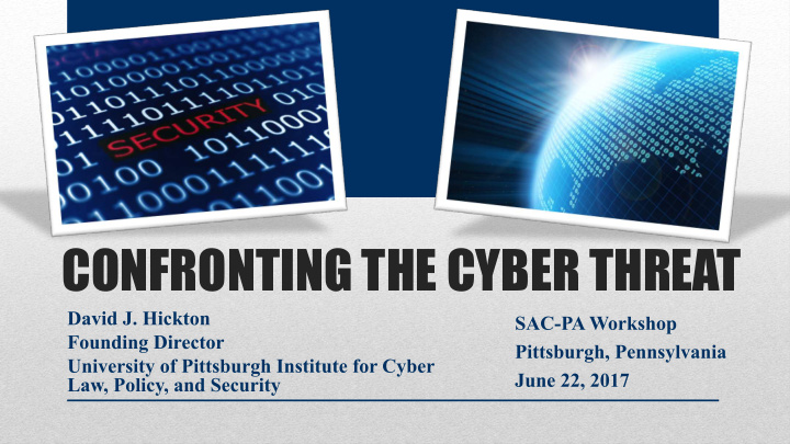 confronting the cyber threat