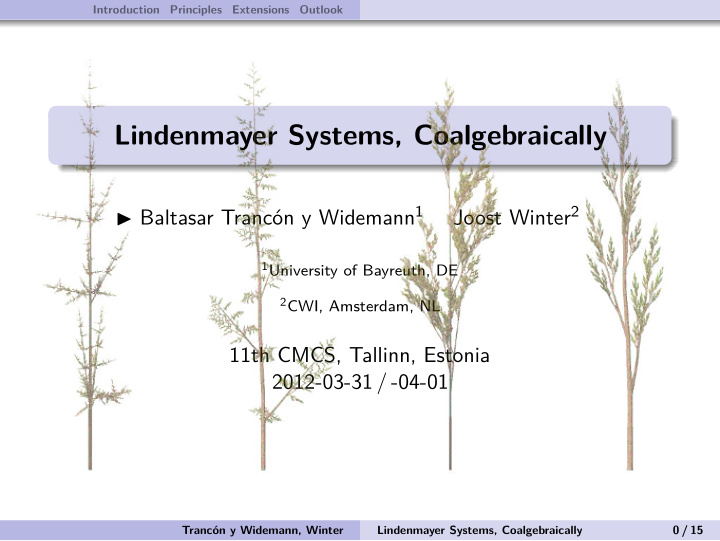 lindenmayer systems coalgebraically