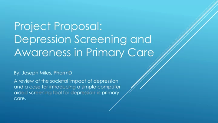 depression screening and