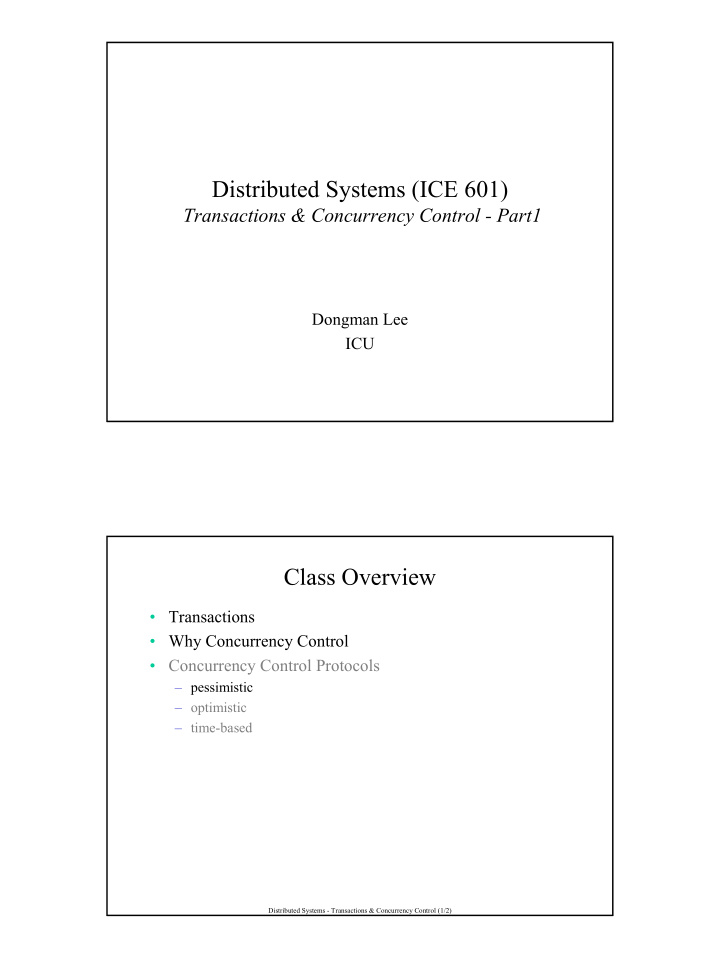 distributed systems ice 601