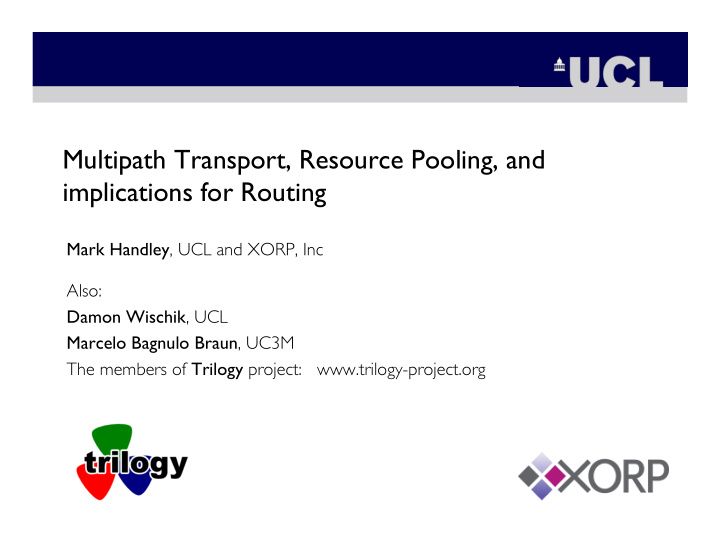 multipath transport resource pooling and implications for