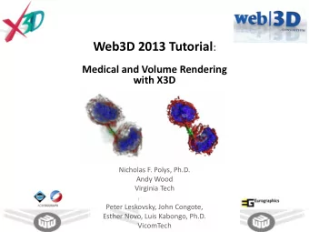 Topics  Scenarios and Motivation  Image Formats  Processing Pipelines  Presenting and