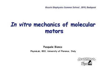 Brief history of single-molecule  Imaging and Manipulation  1976: Fluorescence image of single