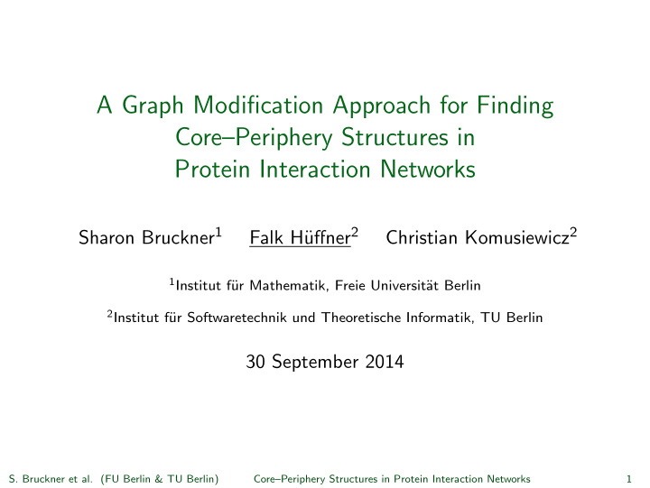 a graph modification approach for finding core periphery