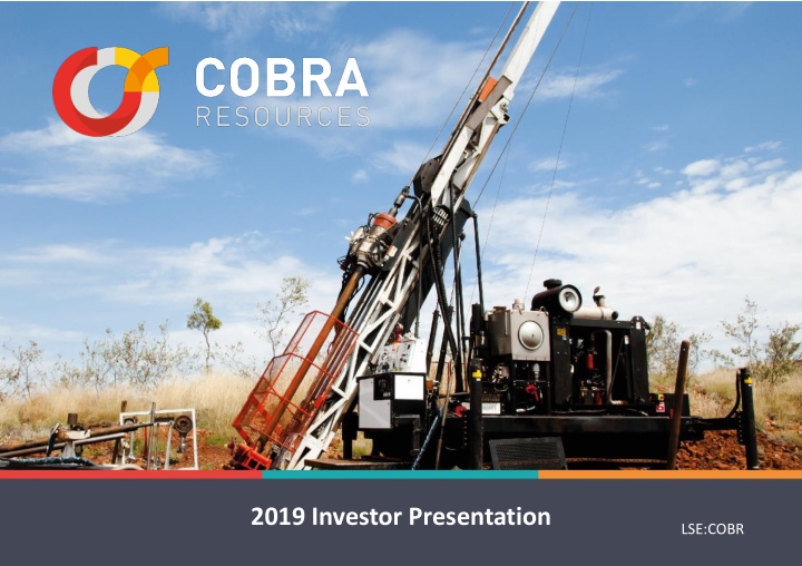 2019 investor presentation