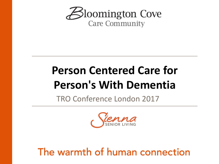 person centered care for
