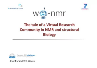 The  tale  of  a  Virtual  Research    Community  in  NMR  and