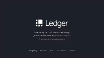 Everybody be Cool, This is a Robbery!  Normal:  Normal:  Emphasis:  Emphasis: Jean-Baptiste Bedrune