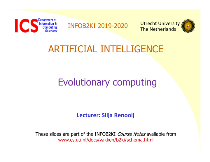 artificial intelligence evolutionary computing
