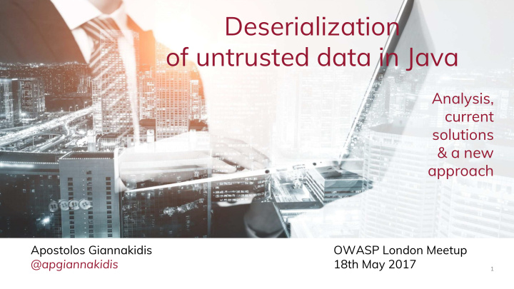 deserialization of untrusted data in java