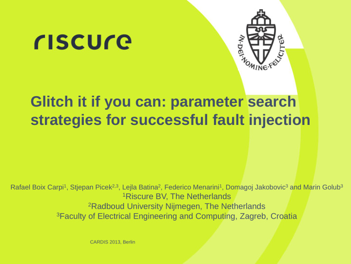 strategies for successful fault injection