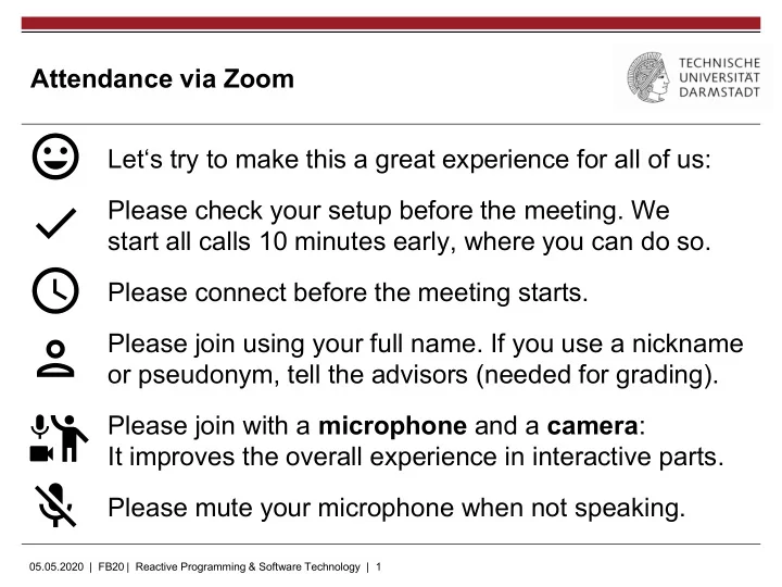 attendance via zoom let s try to make this a great