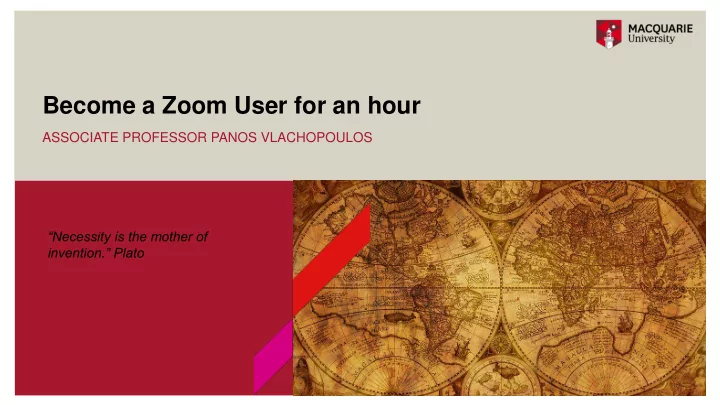 become a zoom user for an hour