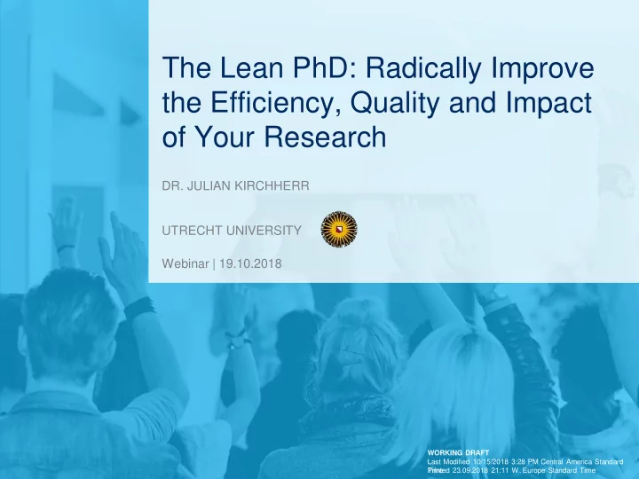 of your research