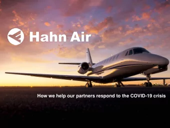 How we help our partners respond to the COVID-19 crisis  IATA member airline HR-169 since 2001