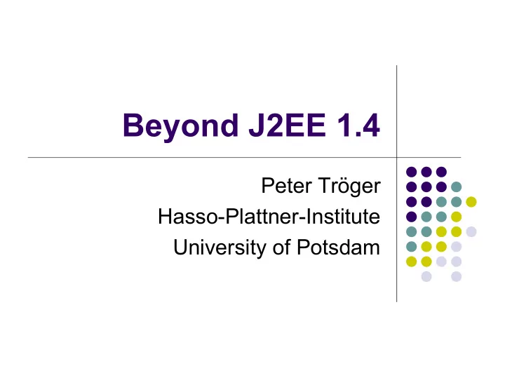beyond j2ee 1 4
