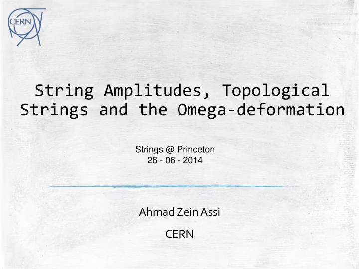 string amplitudes topological strings and the omega