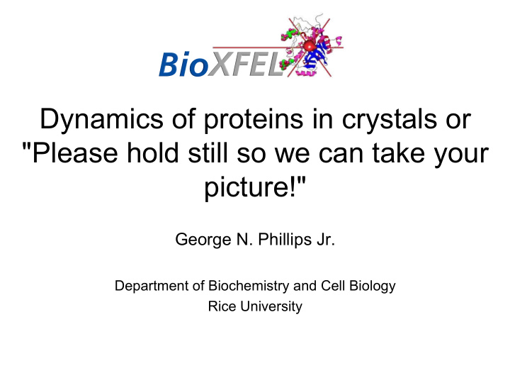 dynamics of proteins in crystals or please hold still so