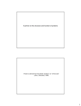 1  Examples of protein functionality:    Enzymatic catalysis   vast majority of reactions