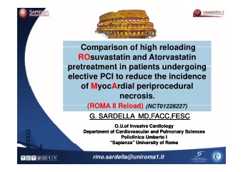 Comparison of high reloading  Comparison of high reloading  ROsuvastatin and Atorvastatin