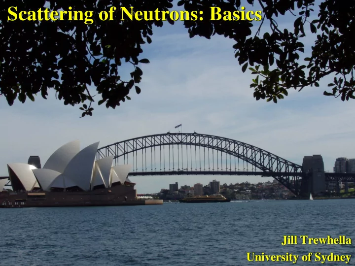 scattering of neutrons basics