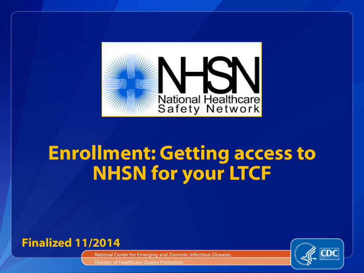 nhsn for your ltcf