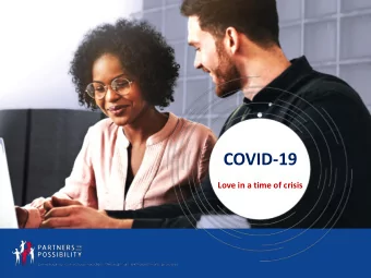 COVID-19  Love in a time of crisis  Mobilising Active Citizenship,  fostering cross-sectoral