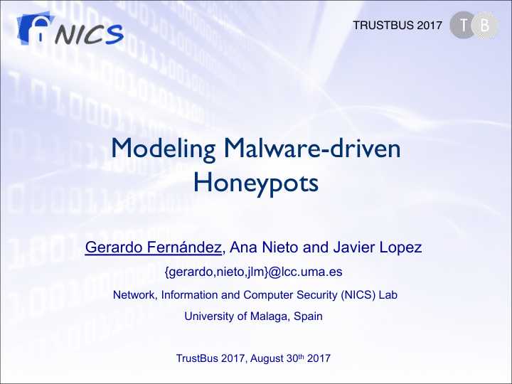 modeling malware driven honeypots