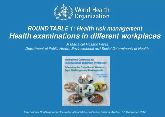 International Conference on Occupational Radiation Protection, Vienna, Austria, 1-5 December 2014