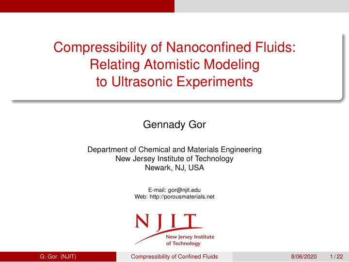 compressibility of nanoconfined fluids relating atomistic