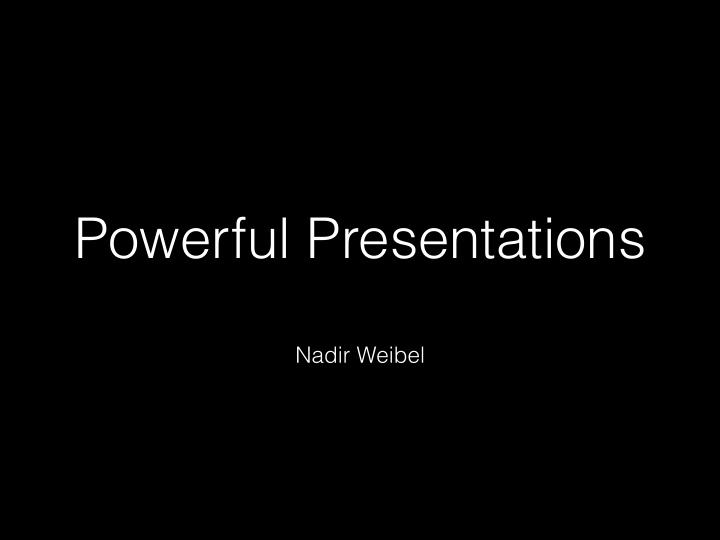 powerful presentations