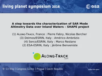 A step towards the characterization of SAR Mode  Altimetry Data over Inland Waters  SHAPE