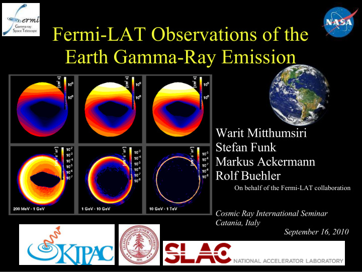 fermi lat observations of the earth gamma ray emission