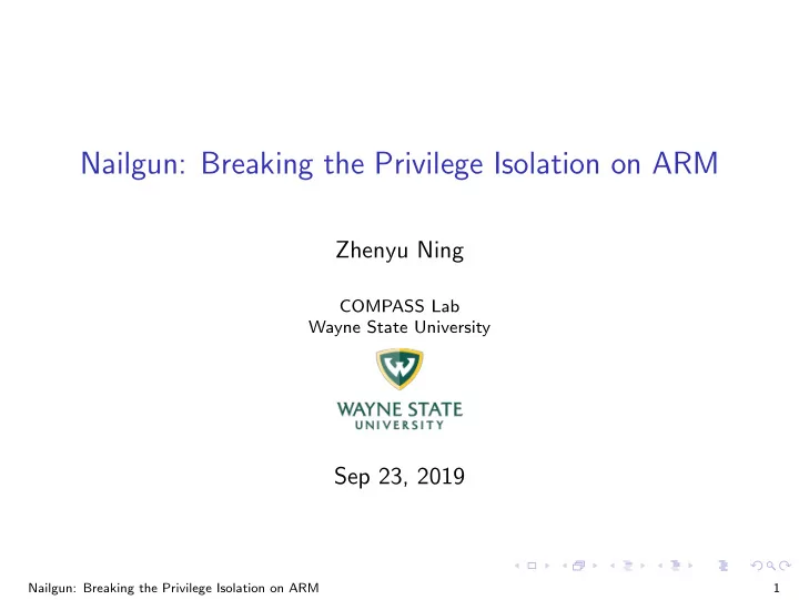 nailgun breaking the privilege isolation on arm