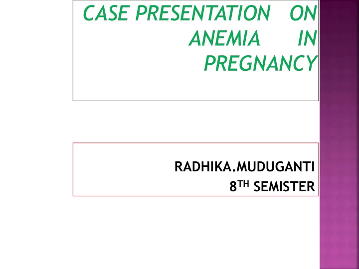 radhika muduganti