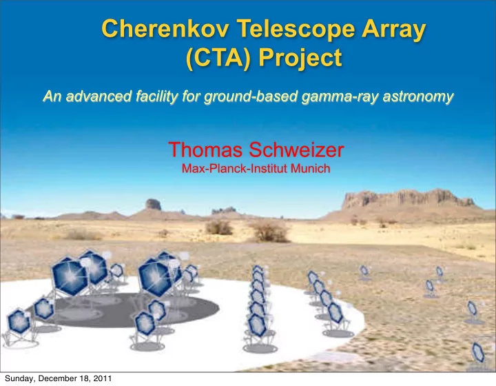 cherenkov telescope array cta project