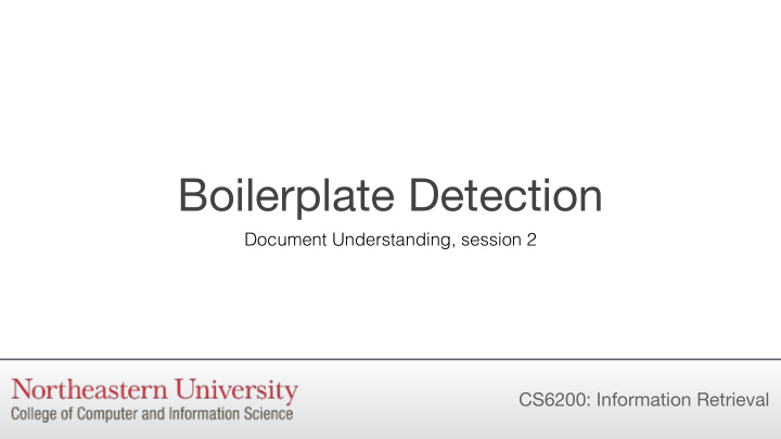 boilerplate detection