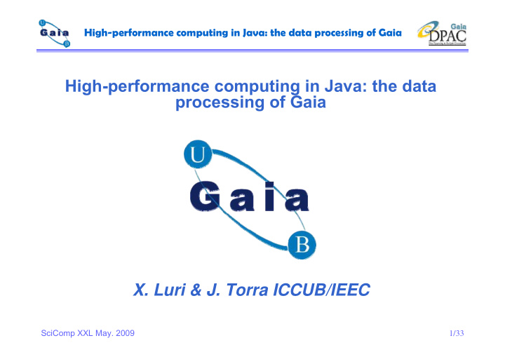 high performance computing in java the data processing of