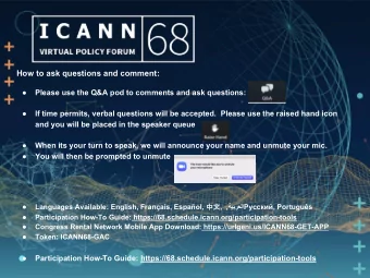 How to ask questions and comment:    Please use the Q&amp;A pod to comments and ask questions: