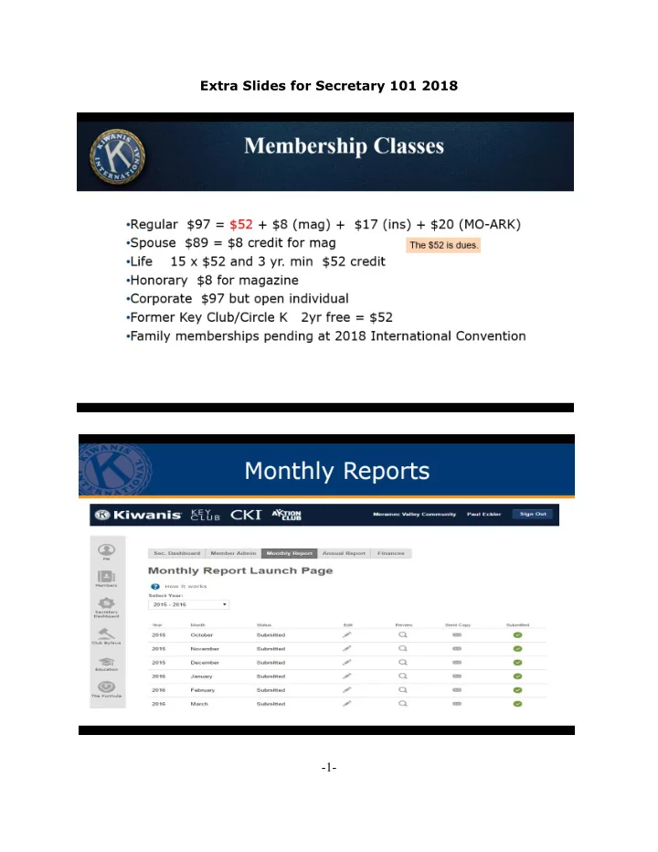 extra slides for secretary 101 2018 1 2 3 4 5 6 7 8 9 10
