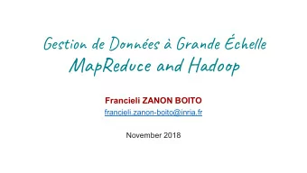 Mape n Hop  Francieli ZANON BOITO  francieli.zanon-boito@inria.fr