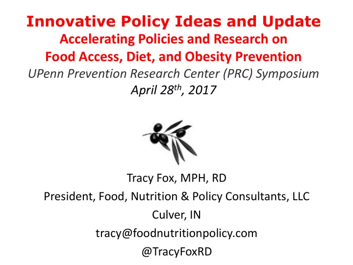 accelerating policies and research on
